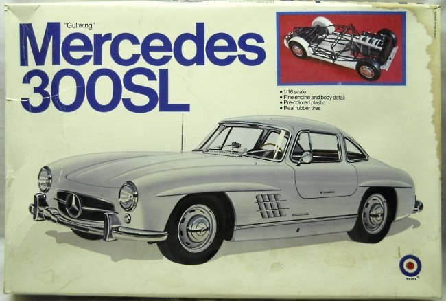 Entex 1/16 Mercedes Benz 300SL Gullwing, 9019 plastic model kit